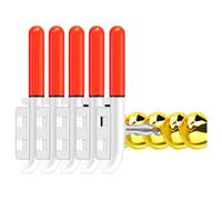 Qsvbeeqj - Alarme de pêche haute luminosité, alarmes LED, double clip, indicateurs de morsure de sécurité pour eau salée, eau douce, avertissements de pêche universels, cannes à pêche