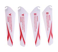 Qsvbeeqj Amélioration de la stabilité de 9 cm Lot de 4 hélices pour micro-hélicoptères pour accessoires d'avion télécommandés hélicoptère adulte