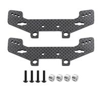 Qsvbeeqj Amortisseur avant en carbone Support avant pour TT02 Voitures Amélioration des performances routières 65 mm 70 mm Contrôle à distance réglable Tour de choc Mise à niveau pour route