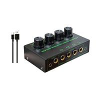 Qsvbeeqj Amplificateur de casque stéréo à 4 canaux avec câble d'alimentation USB C