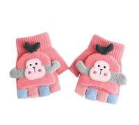 Qsvbeeqj Animaux Modèle Convertible Couverture Enfants Gants Hiver Demi-Doigts Épais Chaud Belle Présent Gants Pour Enfants Couverture, A, Taille Unique