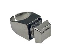 Qsvbeeqj Anneaux innovants Deletes Keycap qui représentent un nouvel artisanat en alliage robuste Convient aux amateurs de mode et aux individualistes bijoux de démarrage de conversation, comme décrit