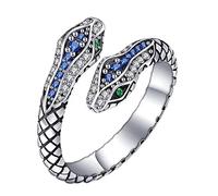 Qsvbeeqj Bagues empilables vintage serpent tendance réglable ouvert détachable bijoux irrégulier bijoux punk vintage