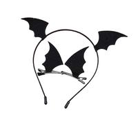 Qsvbeeqj Bandeau de cornes diaboliques d'Halloween 3 pièces couvre-chefs et pinces à cheveux ensemble cosplay accessoires de cheveux pour fête costumée diable accessoires