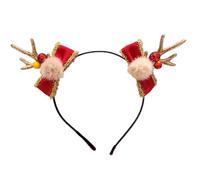 Qsvbeeqj Bandeau en corne de renne - Postiche de cheveux doux et confortable pour femmes et filles - Postiche de cheveux pour fête de Noël