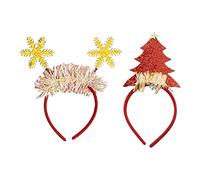 Qsvbeeqj Bandeau en forme d'arbre à paillettes en forme de flocon de neige mignon cerceau de cheveux performances coiffure cadeaux de festival de famille cadeaux de Noël pour maman et papa cadeaux de