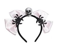 Qsvbeeqj Bandeau tête de mort pour enfants Halloween noeuds fêtes à thème squelette sombre bandeau avec nœuds Halloween bandeaux
