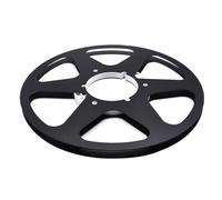 Qsvbeeqj Bobine en aluminium à 6 trous 26,7 cm 6,35 cm 1/4 pour disque de moyeu ouvert en métal léger Accessoire de studio Bobine de ruban en aluminium