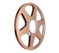 Qsvbeeqj Bobine en aluminium à 6 trous 26,7 cm 6,35 cm 1/4 pour disque de moyeu ouvert en métal léger Accessoire de studio Bobine de ruban en aluminium