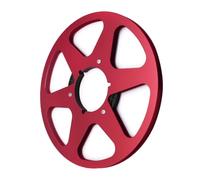 Qsvbeeqj Bobine en aluminium à 6 trous 26,7 cm 6,35 cm 1/4 pour disque de moyeu ouvert en métal léger Accessoire de studio Bobine de ruban en aluminium