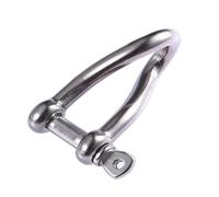 Qsvbeeqj Boulon à vis en acier inoxydable Manille torsadée Manille robuste Accessoires de gréement marin pour connecter la chaîne et la corde