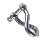 Qsvbeeqj Boulon à vis en acier inoxydable Manille torsadée Manille robuste Accessoires de gréement marin pour connecter la chaîne et la corde