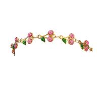 Qsvbeeqj Bracelet artistique en acier inoxydable avec gouttes d'huile de fruits - Longueur réglable - Pour un usage quotidien - Design élégant, taille unique, Comme décrit