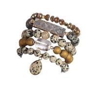 Qsvbeeqj Bracelet en pierre naturelle - Bracelet réglable - Améliore la paix et l'autodiscipline pour les tenues sophistiquées