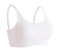 Qsvbeeqj Bralette légère pour adolescentes - Design rembourré - Tissu extensible - Mèche pour l'entraînement de danse - Décontracté - Utilisation quotidienne - Humidité, Blanc., 90A