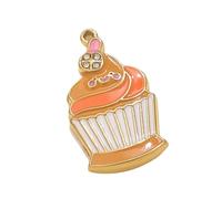 Qsvbeeqj Breloque en forme de crème glacée/tasse/téléphone avec finition brillante pour accessoires pendentif en acier inoxydable pour porte-clés charme mignon, taille unique, comme décrit