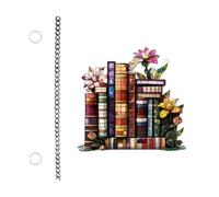 Qsvbeeqj Breloques multicolores en forme de livre et fleur 2D pour enseignant, rentrée scolaire, bureau, décoration murale