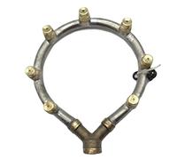 Qsvbeeqj Buse de tuyau d'arrosage professionnelle - Angle de pulvérisation à 360° - Design en acier inoxydable - Pour plusieurs surfaces - Buses de pulvérisation amovibles - Tête de buse adaptée