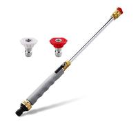 Qsvbeeqj Buse d'eau électrique haute pression pour tuyau d'arrosage avec embout de 3/4" 1/2" - Long pour le nettoyage des buses à jet - Raccord rapide
