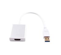 Qsvbeeqj Câble adaptateur USB 3.0 vers HDTV pour PC, ordinateur portable, HDTV, support écran 7/8/10 1080p