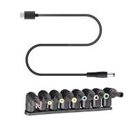 Qsvbeeqj Câble d'alimentation type C vers DC5521 5,5 x 2,1 mm, 8 embouts interchangeables, PD5V-20V, en option pour divers appareils électroniques, embouts interchangeables