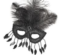 Qsvbeeqj Cache-œil contemporain à plumes pour déguisement léger pour événement festif pour femmes et filles Accessoire de costume d'Halloween élégant