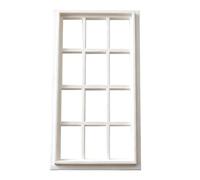 Qsvbeeqj Cadres de fenêtre pour maisons de poupée à l'échelle 1/12 - Accessoires miniatures pour projets familiaux - Architecture miniature réaliste