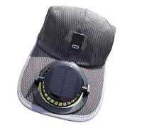 Qsvbeeqj Capuchons de ventilateur solaires rechargeables par USB avec vitesse réglable et design amovible pour les vacances et les activités de plein air