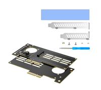 Qsvbeeqj Carte d'extension PCIE5.0 jusqu'à NVME2.0 pour transfert de données à haute vitesse 128 Gbit/S Améliore les performances PCIE X4X8X16 Carte de transfert de données de vitesse