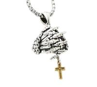 Qsvbeeqj Chaîne de main/pendentif en forme de crâne en alliage pour vêtements quotidiens et événement spécial style gothique bijoux festival accessoire gothique bijou gothique, taille unique, comme