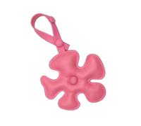 Qsvbeeqj Chaîne florale réglable en cuir PU amovible pour ami et famille, breloque de sac pour femme avec fermeture à pression, rose rouge, taille unique