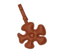 Qsvbeeqj Chaîne florale réglable en cuir PU amovible pour ami et famille, breloque de sac pour femme avec fermeture à pression, marron, taille unique