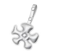 Qsvbeeqj Chaîne florale réglable en cuir PU amovible pour ami et famille, breloque de sac pour femme avec fermeture à pression, Argenté., taille unique