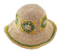 Qsvbeeqj Chapeau cloche pour femmes et adolescentes - Chapeau de pêcheur souple et pliable - Anti-UV - Motif floral - Chapeau à bord extra large pour femme - Couleur assortie au crochet - Couleur
