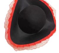 Qsvbeeqj Chapeau de boucanier avec trois coins pour les enfants et les filles pour les fêtes d'Halloween et les fêtes sur le thème du carnaval