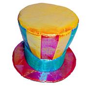 Qsvbeeqj Chapeau de clown de parc d'attractions pour hommes chapeau de cirque vintage fête haut plat spectacle masque hommes fête cosplay chapeaux plats d'Halloween pour femmes carnaval