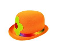 Qsvbeeqj Chapeau de clown en coton à motif floral, ludique, arc-en-ciel, carnaval, durable, pour célébrations à thème, cosplay, fleur surdimensionnée