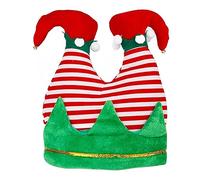 Qsvbeeqj Chapeau de Noël coloré avec pantalon rouge chapeau accrocheur drôle apporte rire et joie à vos réunions de fêtes Décorations de Noël drôles Chapeaux