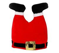 Qsvbeeqj Chapeau de Noël coloré avec pantalon rouge chapeau accrocheur drôle apporter rire et gaieté à vos réunions de vacances amusantes décorations de Noël chapeaux