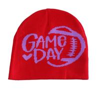 Qsvbeeqj Chapeau hip-hop souple pour femme, turbans polyvalents pour le jour du jeu, pour adolescentes et filles, Rouge, taille unique