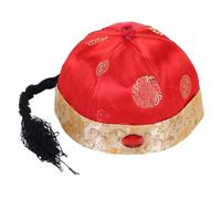 Qsvbeeqj Chapeaux de couronne de prince de crâne de tresse brodés pour les garçons pour les propriétaires de photographie chapeau d'empereurs chapeau en Chine dynasties chinois oriental chinois