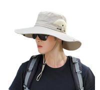 Qsvbeeqj Chapeaux de pêche, chapeaux de soleil pour hommes et femmes, chapeau de protection pour l'extérieur, la pêche, la plage, la randonnée, le jardin, chapeau cloche unisexe pour le camping
