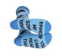 Qsvbeeqj Chaussettes fantaisie amusantes avec lettres et mots - Chaussettes décontractées en coton - Robe mi-tube - Unisexe, A, One Size