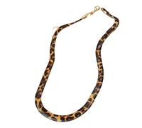 Qsvbeeqj Collier à motif léopard inspiré rétro Collier unique à motif léopard avec facteurs tressés pour les attaquants tendance femmes