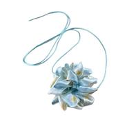 [Qsvbeeqj] Collier avec pendentif rose 3D multi-usages Fleur Clavicule Chaîne Tendance Faux Fleur Choker Accessoires en forme de rose