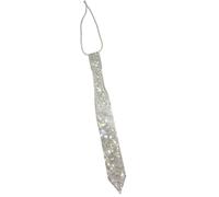 Qsvbeeqj Collier cravate tendance incrusté de cristaux pour acteur, actrice, spectacles, réunions, dîners, célébrations, blanc, taille unique