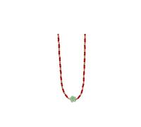 Qsvbeeqj Collier en céramique fait à la main avec des perles de verre colorées Bijoux d'été Cadeau Plage légère pour votre fleur en céramique, taille unique, comme décrit, Comme décrit