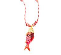 Qsvbeeqj Collier en corde vivante avec pendentif poisson de mer en acier inoxydable élégant et confortable bijou quotidien en acier inoxydable pendentif poisson, taille unique, comme décrit, Comme