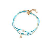 Qsvbeeqj Collier multicouche fait à la main Coque naturelle Tortues Étoile de mer Tortues Bohème Styles Bijoux Sac à clés réglable Chaîne Chaîne de chaîne légère réglable Chaîne de plage pour femmes