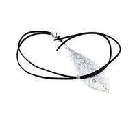 Qsvbeeqj Collier pour femme avec pendentif en forme de feuille - Style punk gothique ethnique - Collier ras du cou réglable pour femme, Métal, Zircone cubique